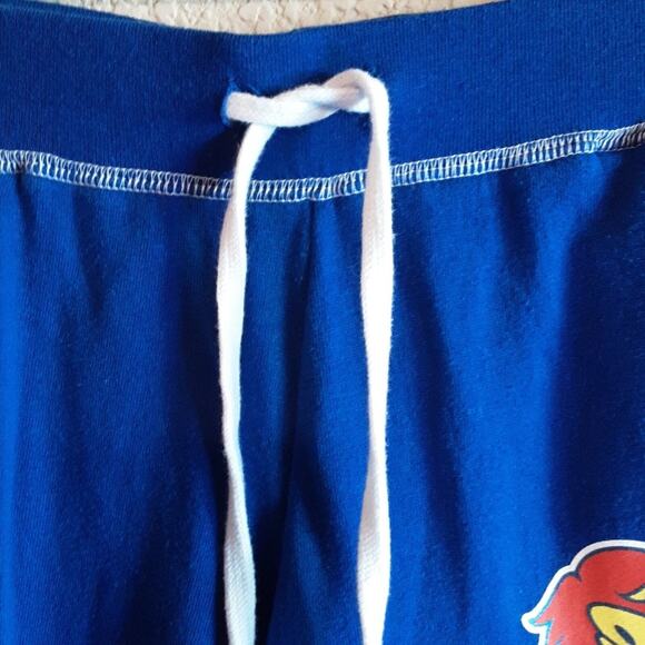 Recycled Karma University Electric Blue Jayhawks Pocketed Fleece Sweatpants XS - Picture 8 of 15